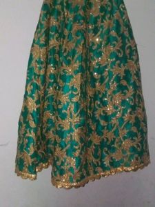 Heavy Worked Lehnga Kurti And Dupatta For Girls