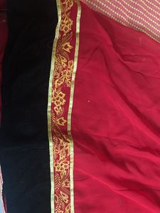 Very Beautifull Red Color Anarkali With Gold Print