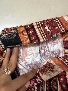 Paisley Print Flare Leg Pants