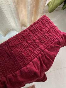 Maroon co-ord nightdress set