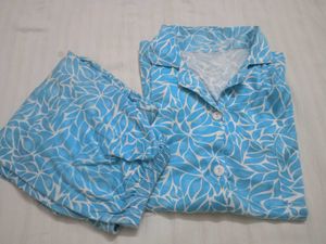 Cute Leaf Print Pajama Set