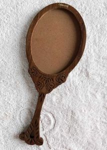 Vintage Wooden Hand Mirror Frame