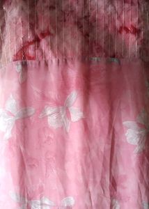 Pink Floral Tiered Dress