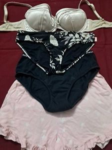 combo Of Four Imported padded bra n panty