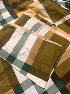 Fitted Double Bedsheet With 2 Pillow Covers