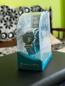 SONATA Black Metal Watch ⌚️