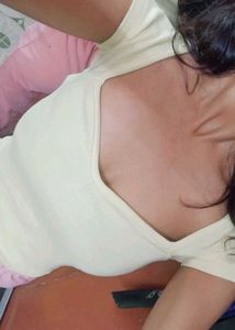 Yellow Sweetheart Neck Crop Top