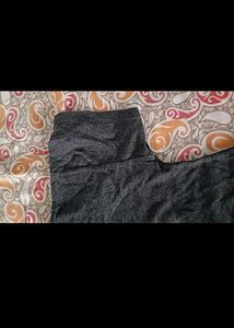 Gray Lace-Up Short Sleeve T-Shirt