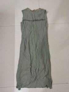 Olive Green Embroidered Ethnic Long Jacket