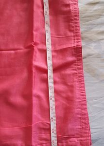 Pink Shiny Cotton Stright Kurta