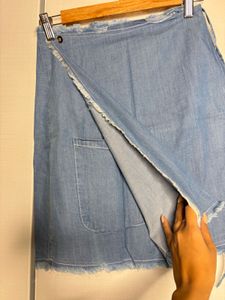 Denim Wrap Skirt