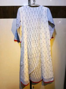 Cotton White Print Kurti