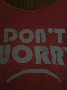 Pink &#39;Don&#39;t Worry&#39; Crop Top