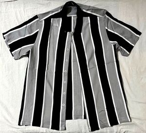 Black And Grey Striped Shirt.