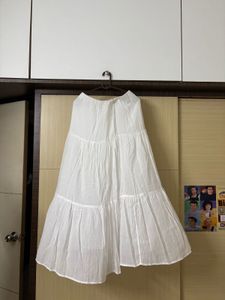 Flowy White Maxi Skirt