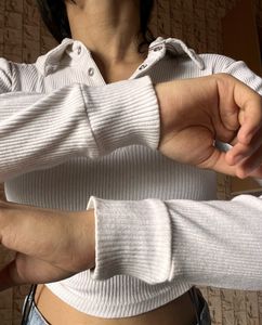 White Y2K Body Hugging Top