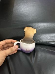 Cute Dog in a Cup Figurine