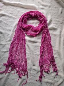 Pink Crochet Stole🧣