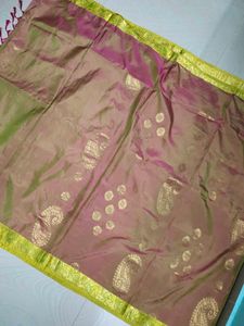 Green &amp; Pink Pure Kanchi Pattu Saree 💚💝