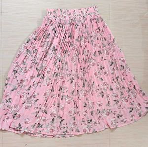 Floral Print Girls' Ruffle Skirt