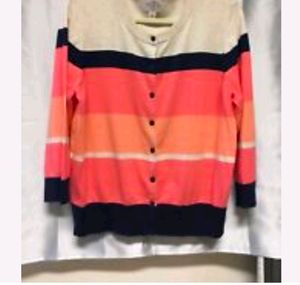 Korean Striped Cotton Cardigan🌸🧡✨