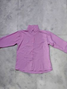 Lavender Button-Down Top
