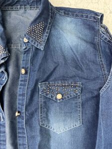 Denim Shirt with Embellishments