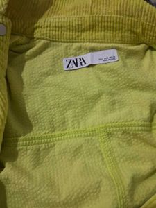 zara Yellow Corduroy Shirt