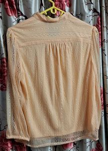 Peach Lace Top