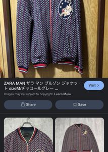 Zara Embroidered Bomber Jacket