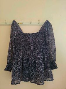 Floral Square Neck Top
