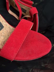 Brand New Red Block Heels