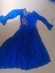 Elegant Blue Ethnic Gown
