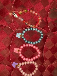 Beaded Charm Bracelets - Set of 4