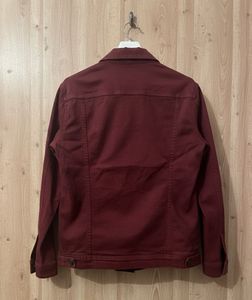 Maroon  Denim Jacket