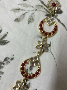 Red &amp; Gold Floral Accent Sis Patti