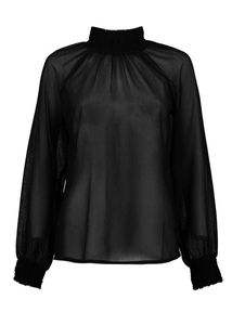 Sheer High Neck Top
