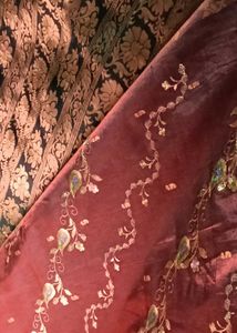 Double Saded Silk Saree Without Blouse
