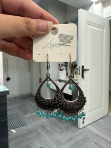 Antique Oxidised Silver Earrings - Set of 2 Pairs