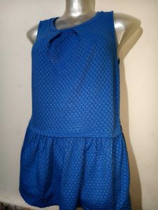 🎊Buy 1, Get 1 Free🎁Blue Sleeveless Top 32"-34"