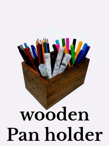 wooden pencil holder
