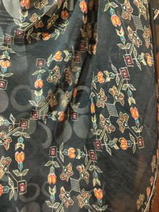 Beautiful Black Multicolour Pattern Dupatta