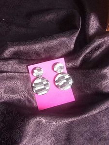 Abstract Checkerboard Clay Earrings
