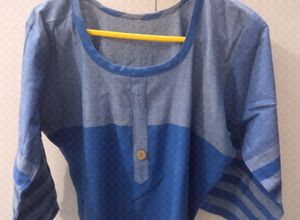 Blue color Stripted Design Kurta