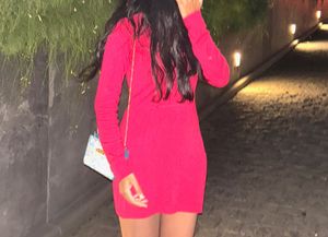 Red Knit Mini Dress