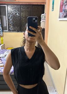 Black Sweater Vest