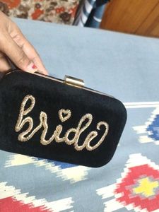 Bride Embroidered Clutch