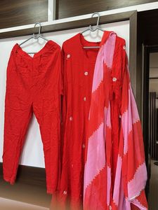 Elegant Red Kurta Set with Dupatta