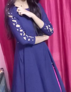 🌸Side Cut Frock With Cut Sleeves🌸