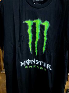 MONSTER ENERGY BLACK COTTON TSHIRT L(42)